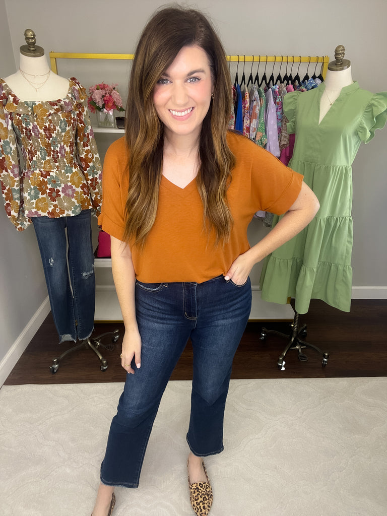 *BELLES & DOORBUSTER* Fall Bright Side V-Neck Tees