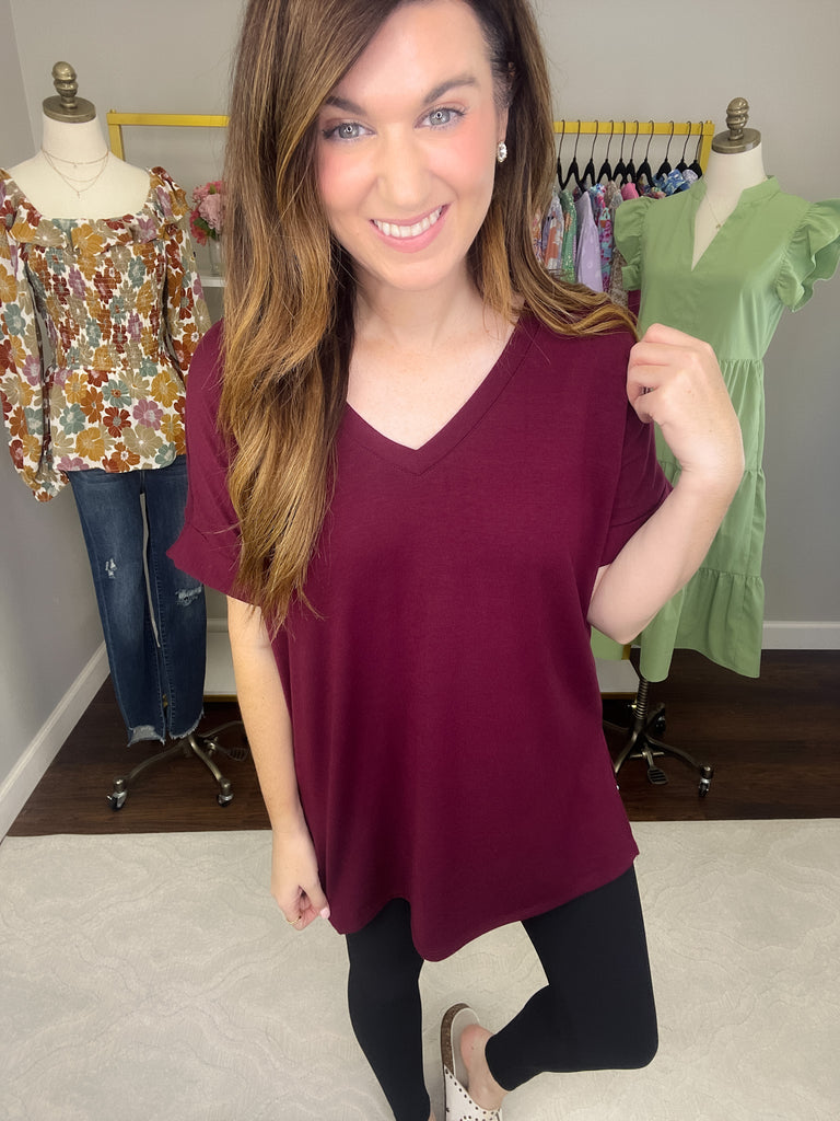*BELLES & DOORBUSTER* Fall Bright Side V-Neck Tees