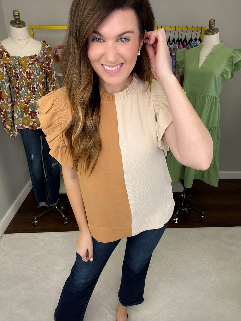 Great Divide Top in Oatmeal/Camel