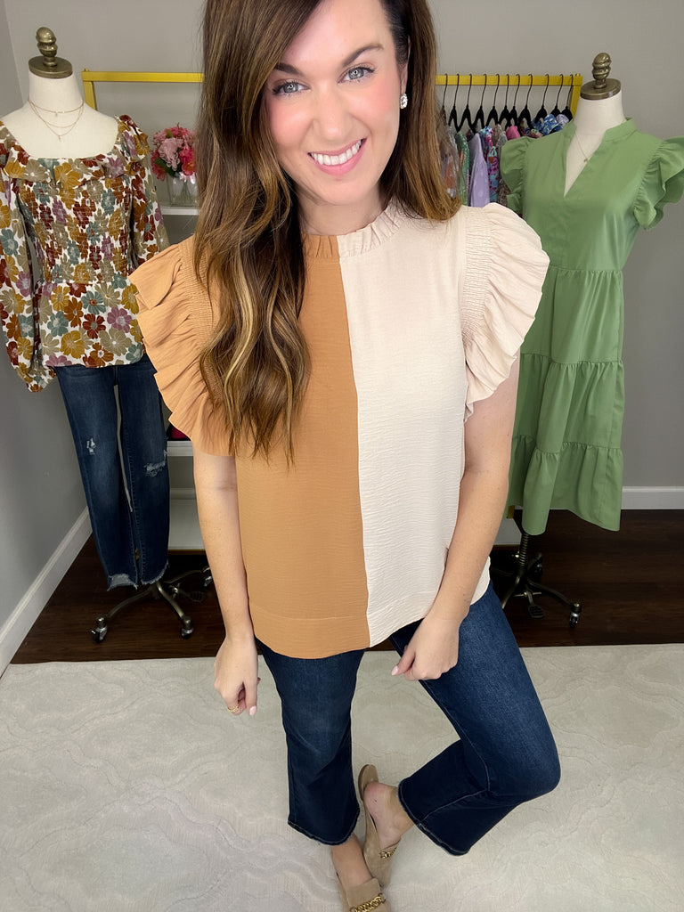 Great Divide Top in Oatmeal/Camel