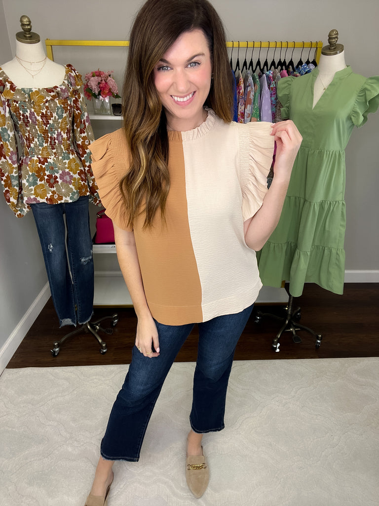 Great Divide Top in Oatmeal/Camel