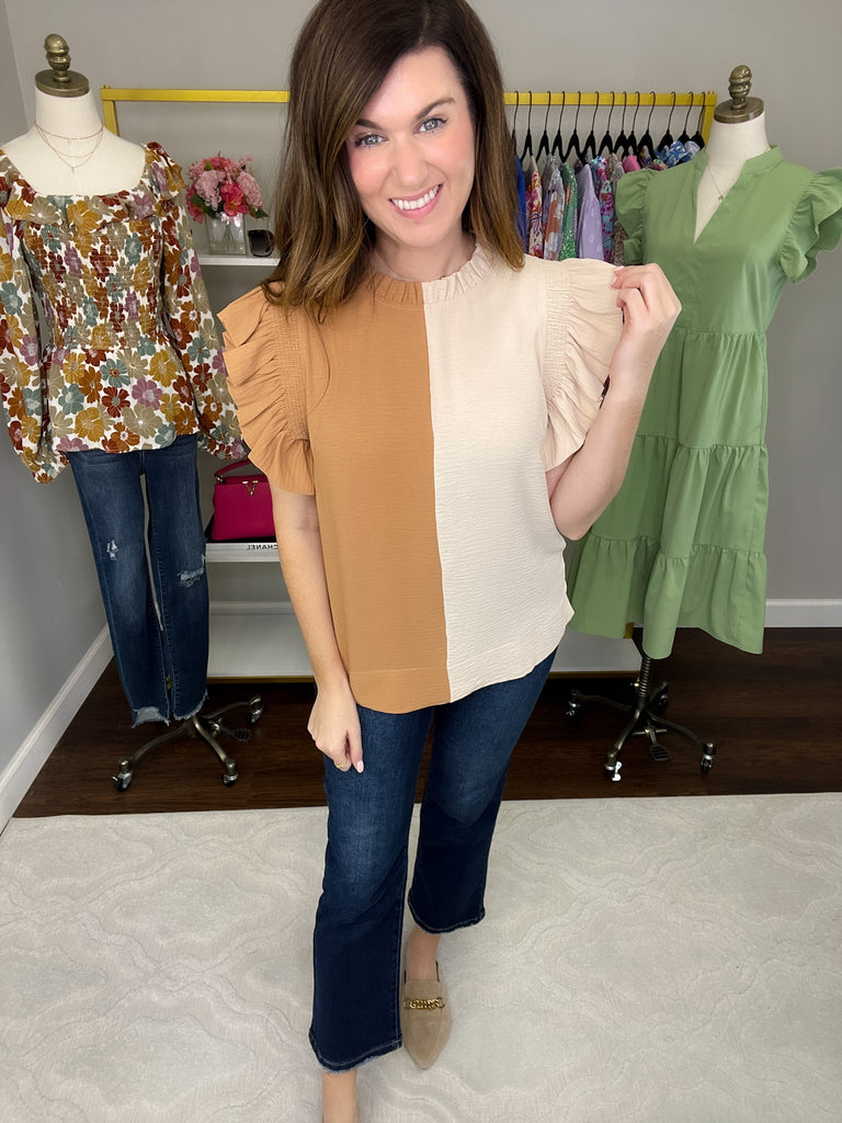 Great Divide Top in Oatmeal/Camel