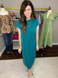 Lazy Day Midi Dress in Teal