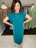 Lazy Day Midi Dress in Teal