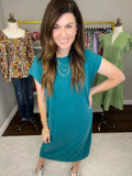 Lazy Day Midi Dress in Teal