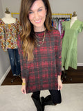 *BELLES & DOORBUSTER* October in Lubbock Tunic in Red/Black