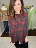 *BELLES & DOORBUSTER* October in Lubbock Tunic in Red/Black