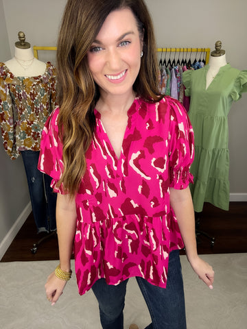 Best Behavior Peplum Top in Spring Green *FINAL SALE*