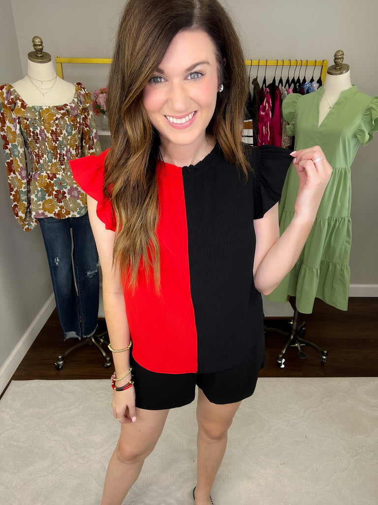 Victory Bells Color Block Top