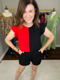 Victory Bells Color Block Top