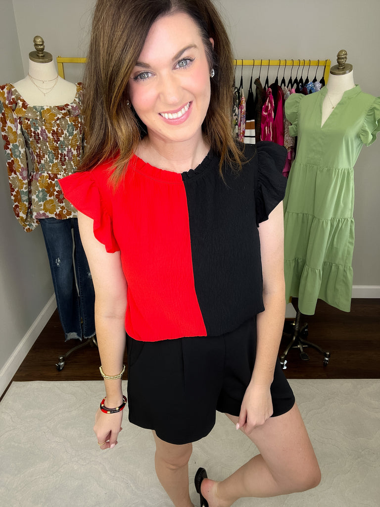 Victory Bells Color Block Top