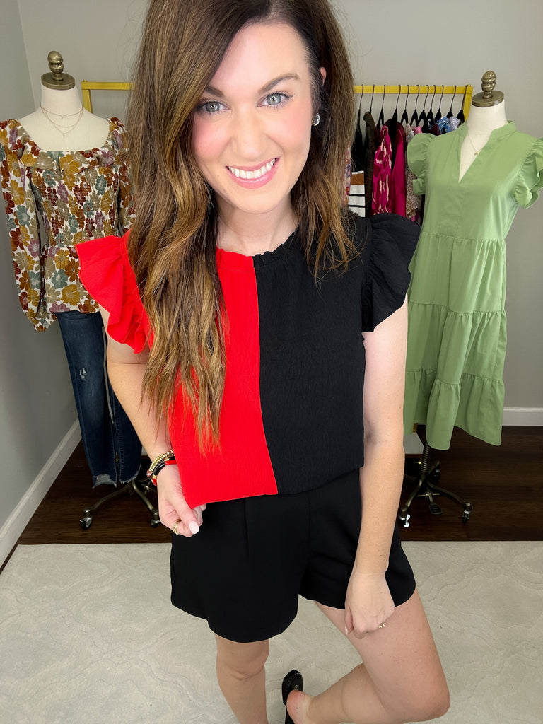 Victory Bells Color Block Top