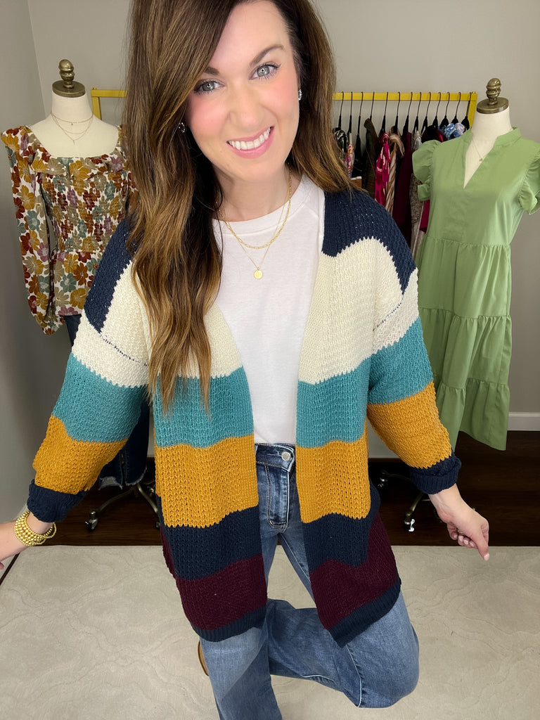 Williamsburg Color Block Cardigan