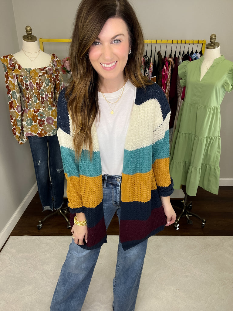 Williamsburg Color Block Cardigan