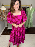 Fall Flourishing Dress in Brick