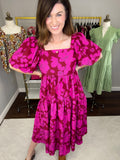 Fall Flourishing Dress in Brick