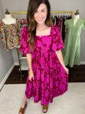 Fall Flourishing Dress in Brick