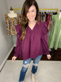 See You in Sonoma Top in Eggplant