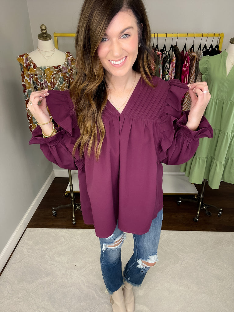See You in Sonoma Top in Eggplant