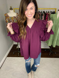 See You in Sonoma Top in Eggplant
