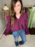 See You in Sonoma Top in Eggplant