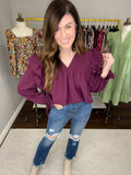 See You in Sonoma Top in Eggplant