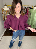 See You in Sonoma Top in Eggplant