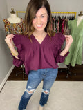 See You in Sonoma Top in Eggplant