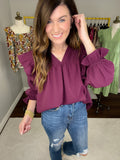 See You in Sonoma Top in Eggplant