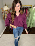 See You in Sonoma Top in Eggplant