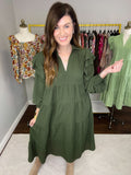 Easy to Please Midi Dress in Olive