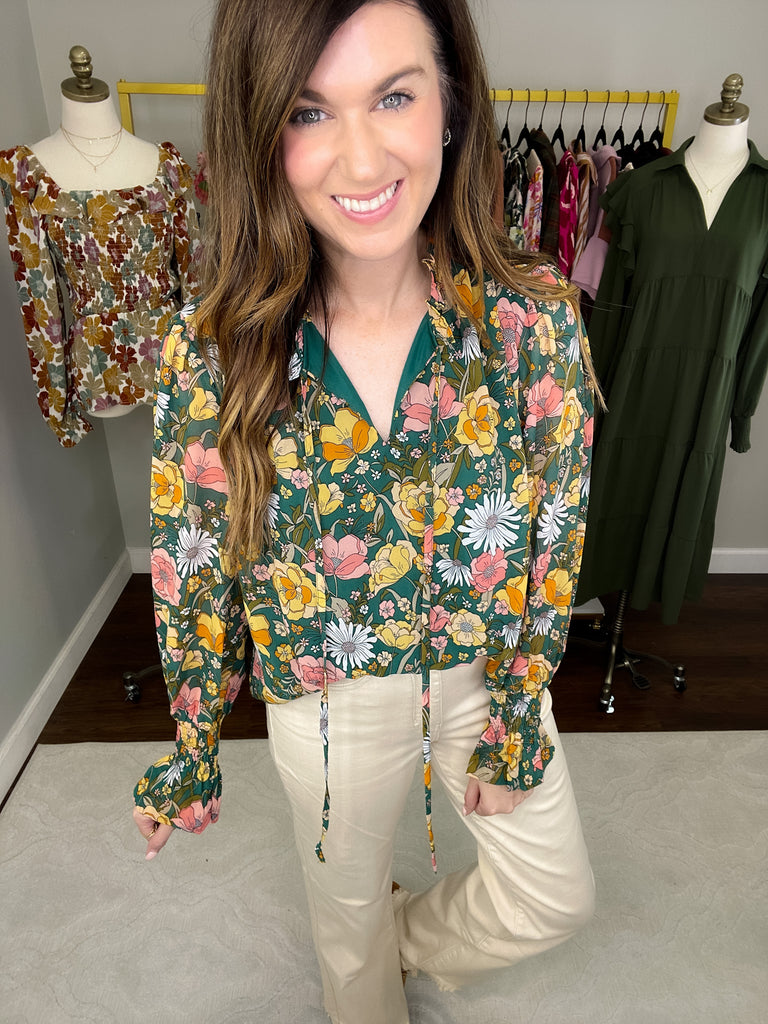 Nod to Fall Floral Top