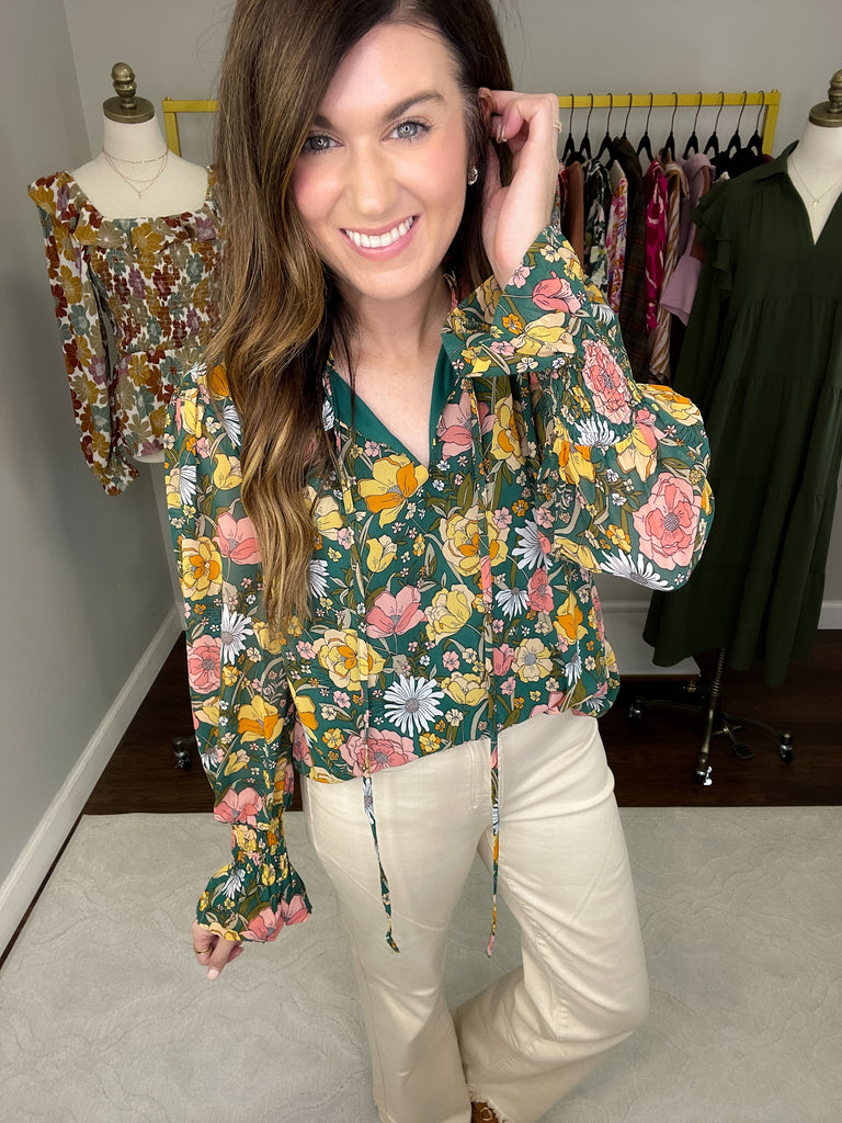 Nod to Fall Floral Top