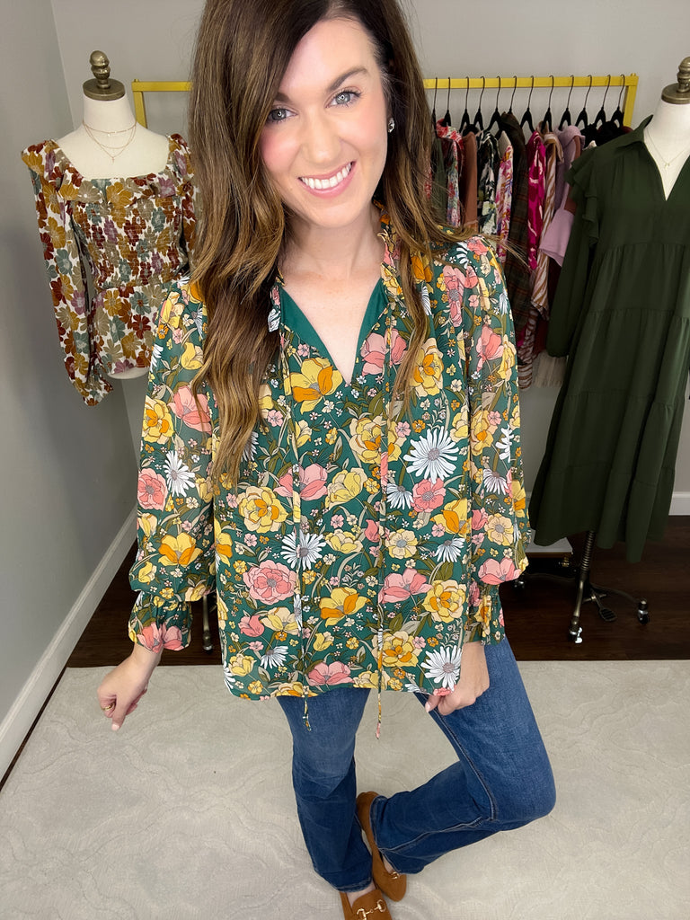 Nod to Fall Floral Top