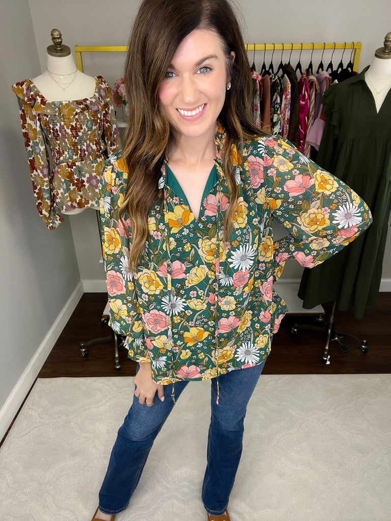 Nod to Fall Floral Top