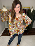 Much Ado Floral Smocked Top