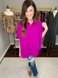 Reach for You Button Down in Magenta