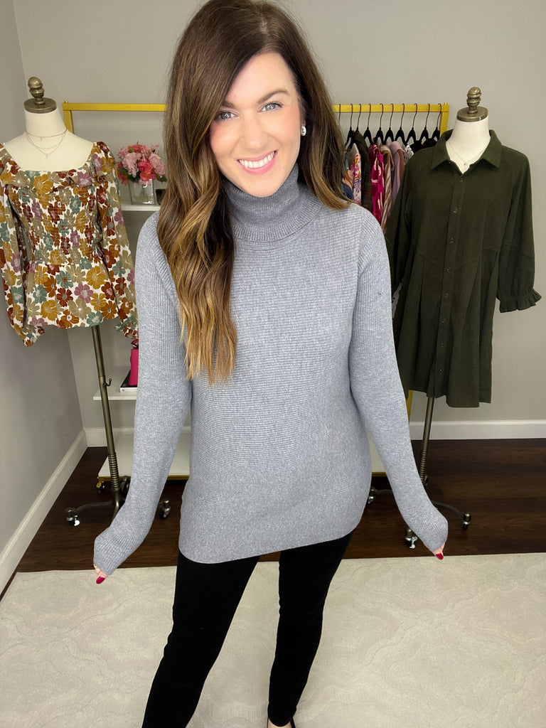 Show Up Chic Sweater in Heather Gray