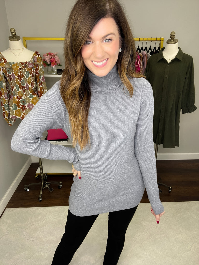 Show Up Chic Sweater in Heather Gray