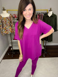 *BELLES & DOORBUSTER* To-Do Lists Can Wait V-Neck Set in Light Plum