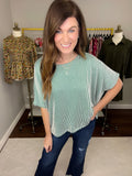 *BELLES & DOORBUSTER* Roosevelt Striped Tees in Gray, Sand, and Hunter