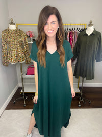 Sealy Maxi Dress in Hunter Green