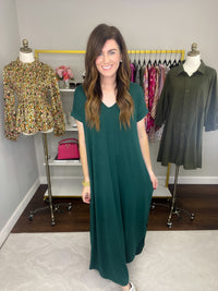 Sealy Maxi Dress in Hunter Green