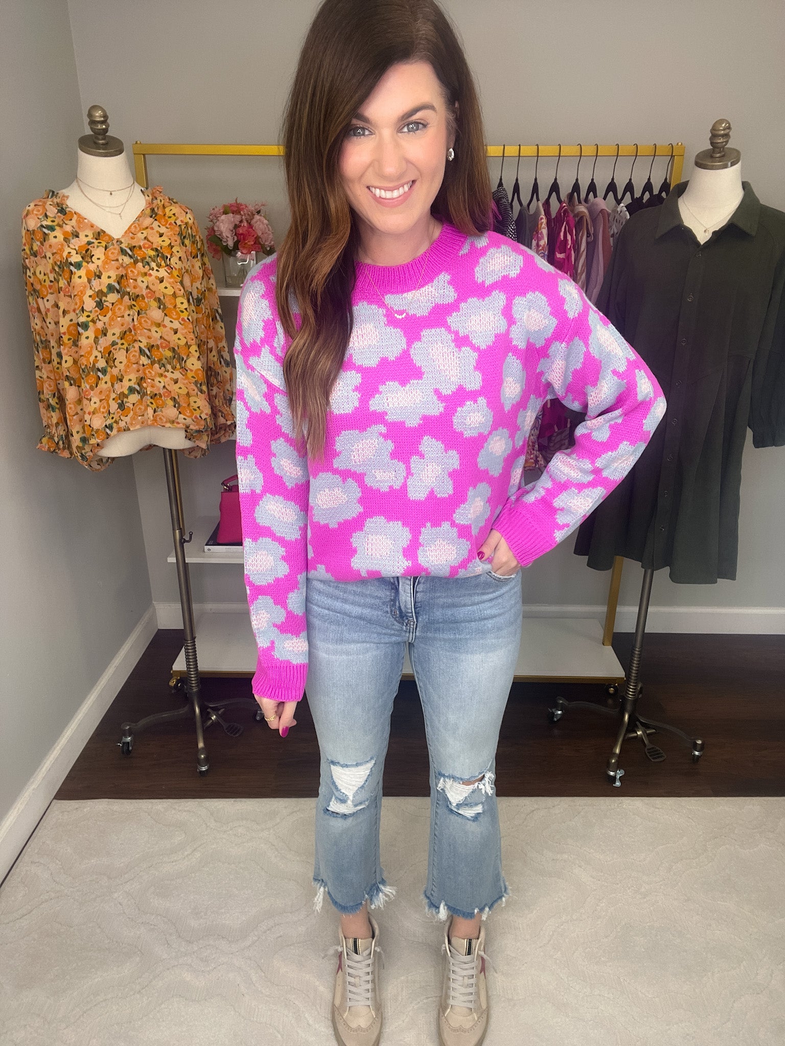 Lovervet Frankie Distressed Cropped Flare Jeans