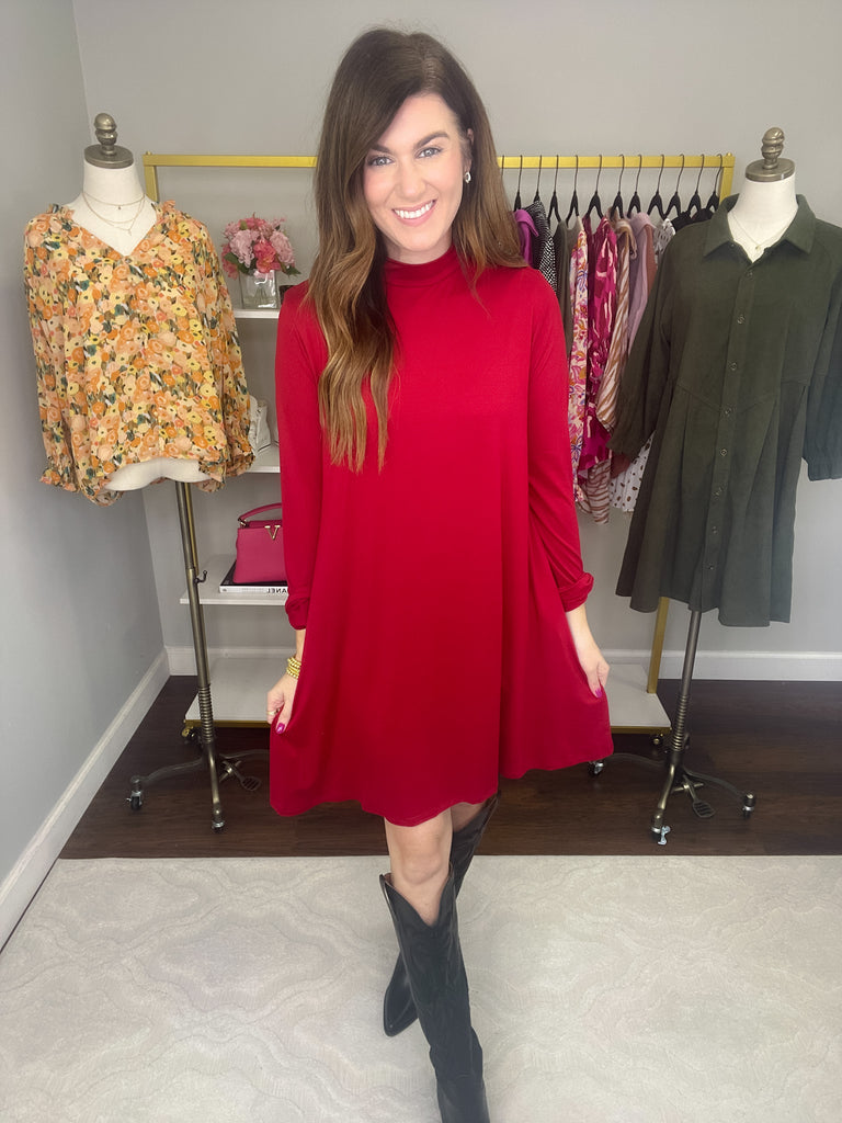 *BELLES & DOORBUSTER*  Orla Dress in Burgundy