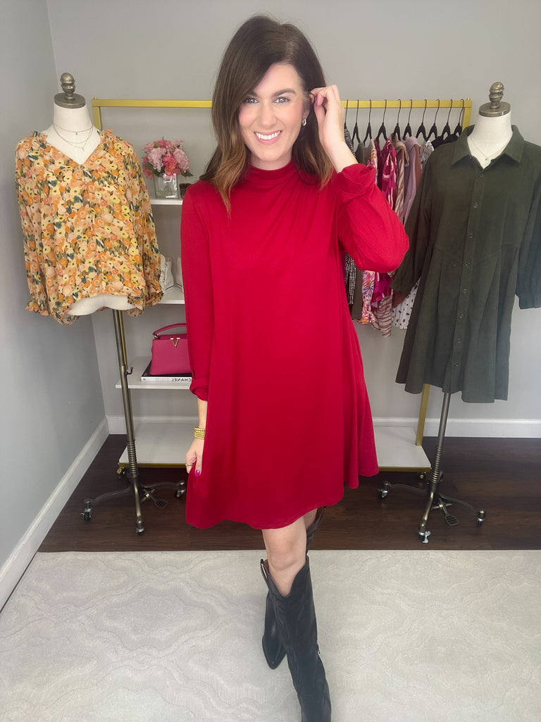 *BELLES & DOORBUSTER*  Orla Dress in Burgundy