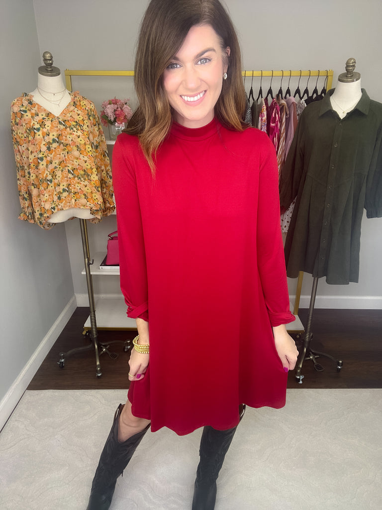 *BELLES & DOORBUSTER*  Orla Dress in Burgundy