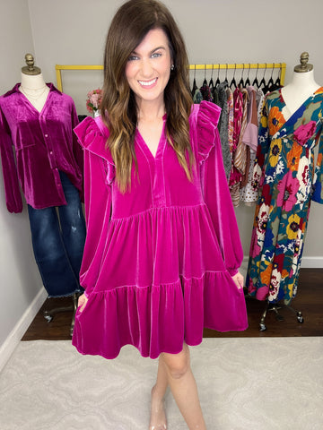 Cecilia Dress in Hot Pink – Belles and Whistles Boutique