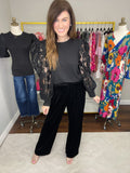 Holiday Magic Velvet Trousers in Black