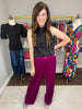 Holiday Magic Velvet Trousers in Magenta